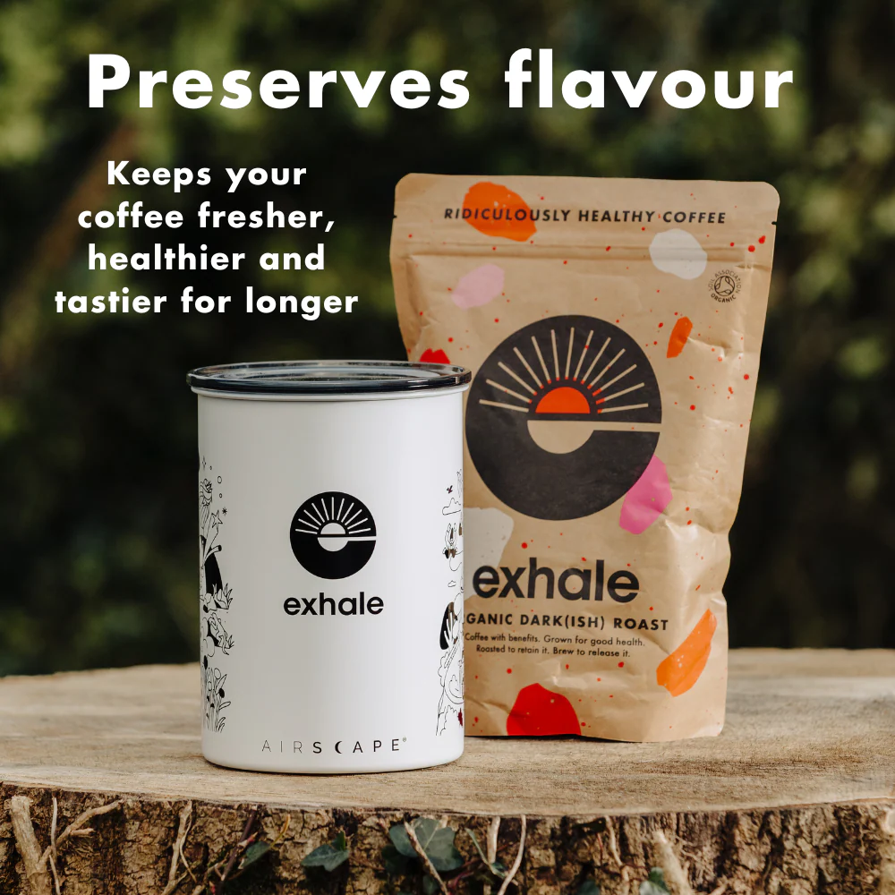 Exhale x Airscape Coffee Storage Container - 500g - White - Image 3