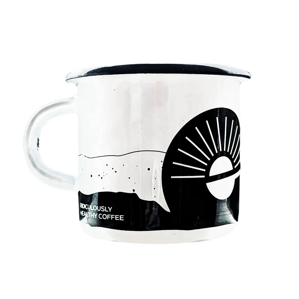 Exhale Hand Printed Enamel Mug - Image 6