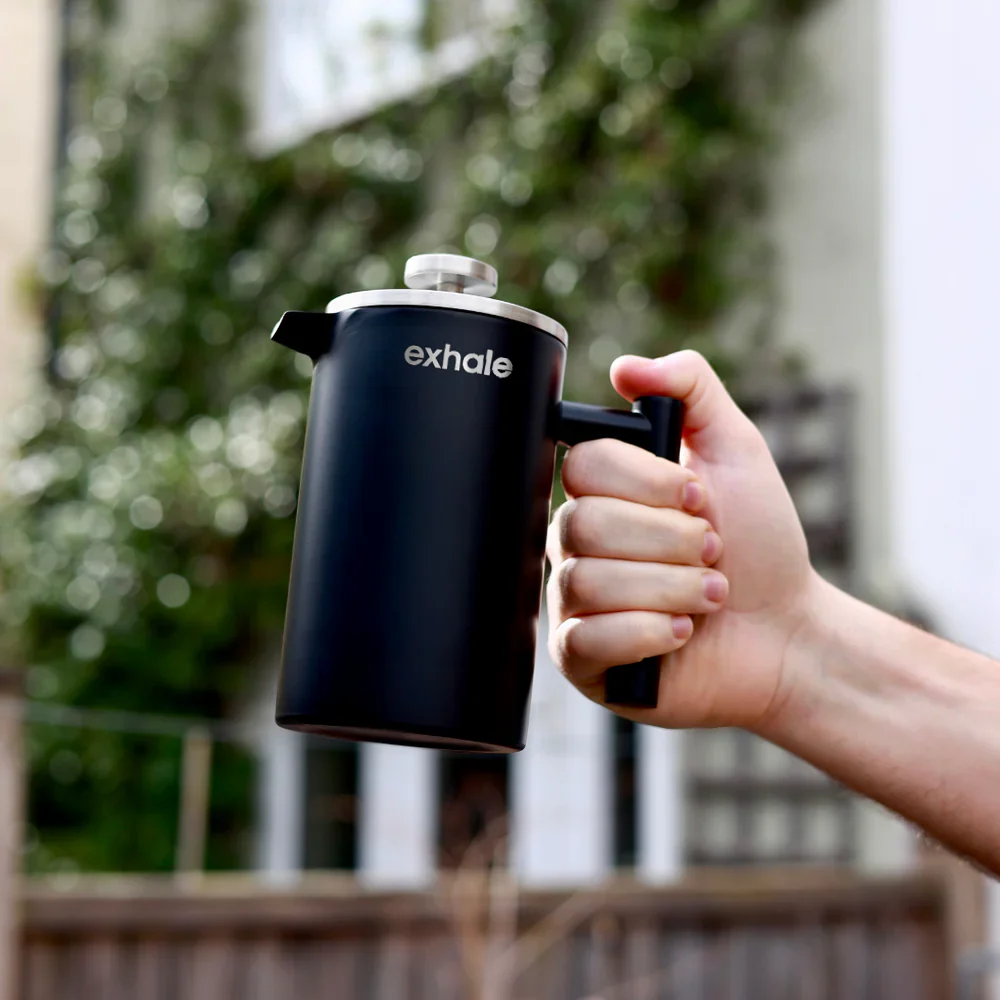 Exhale Stainless Steel Cafetière - Black - Image 3