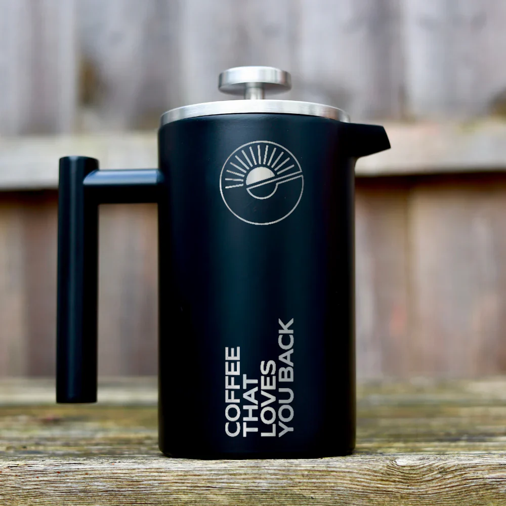 Exhale Stainless Steel Cafetière - Black - Image 4