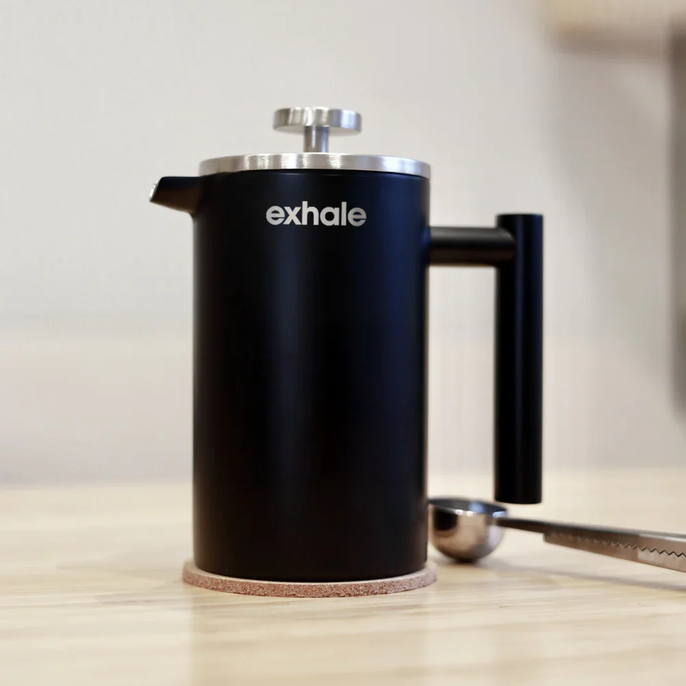 Exhale Stainless Steel Cafetière - Black - Image 5