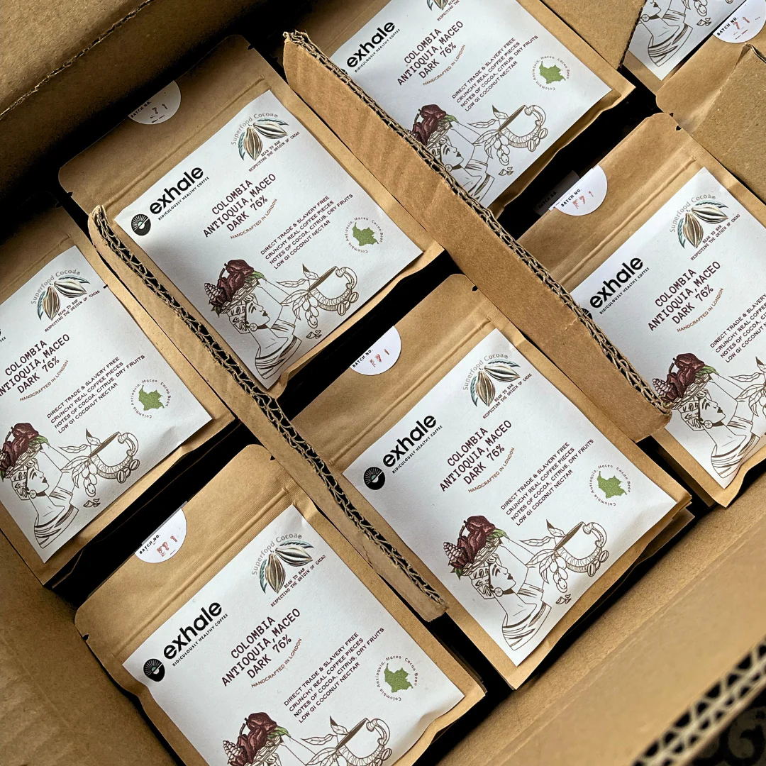 Exhale x Superfood Cacao Chocolate Bar - Dark 76% - 30g - Image 4