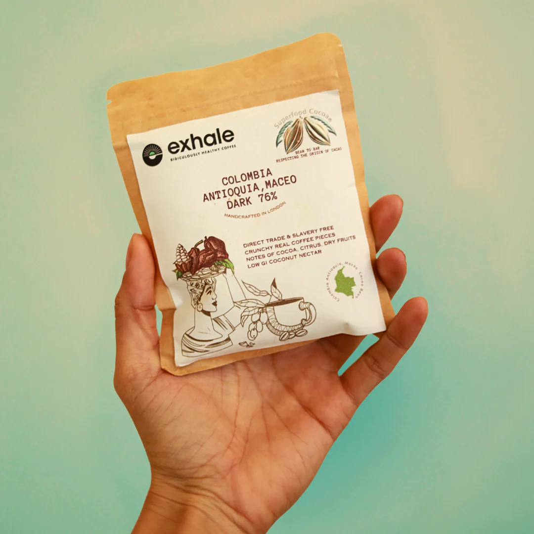 Exhale x Superfood Cacao Chocolate Bar - Dark 76% - 30g - Image 7
